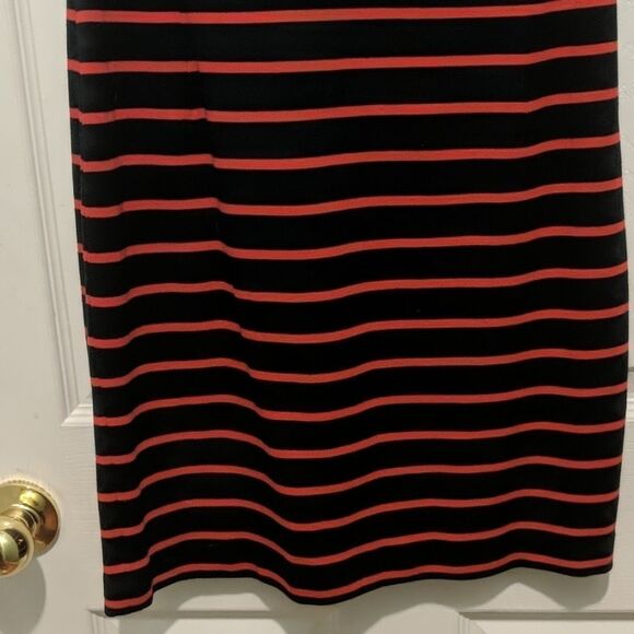 Banana Republic red navy striped dress Sz 6 - Picture 2 of 6